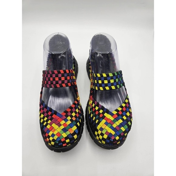 Coral Bay Multicolor Woven Basket Weave 6 Slip‎ On Shoes Memory Foam Mary Jane - Picture 1 of 10